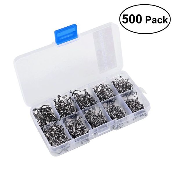 fishing hooks tinksky 500pcs small size silver freshwater fishhook set