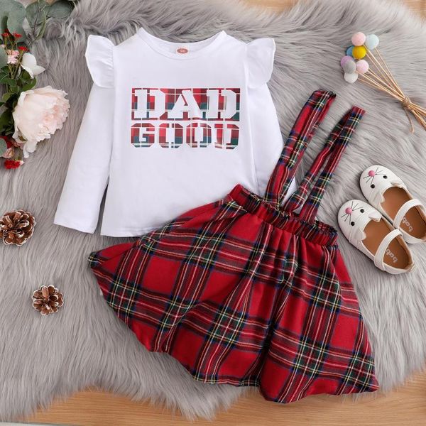 clothing sets autumn 2pcs toddlers baby girls christmas outfits letter print sleeve o-neck pullovers plaid suspender skirt, White
clothing sets autumn 2pcs toddlers baby girls christmas outfits letter print sleeve o-neck pullovers plaid suspender skirt, White
