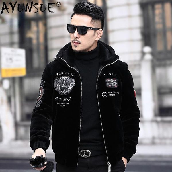men's leather & faux ayunsue 100% real sheep shearling jacket men winter 2021 hooded white duck down coat male baseball uniform abrigo, Black
men's leather & faux ayunsue 100% real sheep shearling jacket men winter 2021 hooded white duck down coat male baseball uniform abrigo, Black