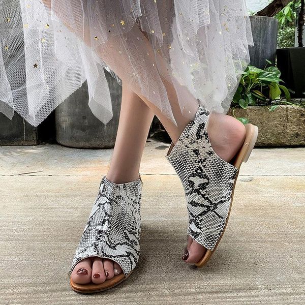 sandals women fashion vintage buckle straps peep toe lady roman style casual button flat shoes solid printing snake print sandal, Black
sandals women fashion vintage buckle straps peep toe lady roman style casual button flat shoes solid printing snake print sandal, Black