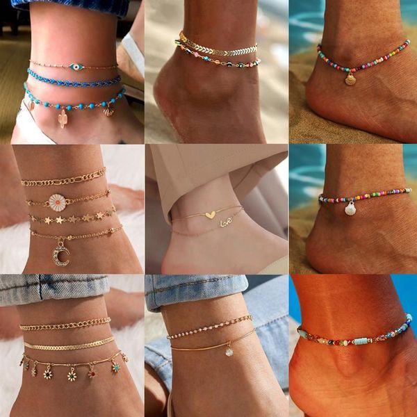 anklets for women female bohemian shell heart summer beach ankle bracelets girls fashion multilayer foot chain jewelry gifts, Red;blue
anklets for women female bohemian shell heart summer beach ankle bracelets girls fashion multilayer foot chain jewelry gifts, Red;blue