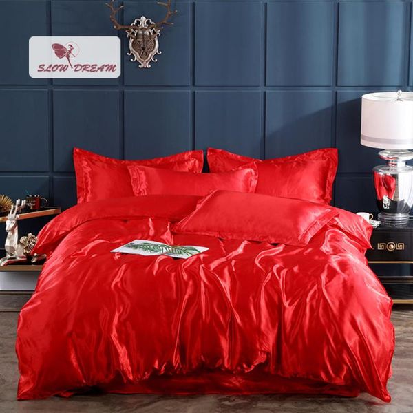 bedding sets slowdream luxury red pure satin silky set home textiles bedspread double king family bed linen duvet cover
bedding sets slowdream luxury red pure satin silky set home textiles bedspread double king family bed linen duvet cover
