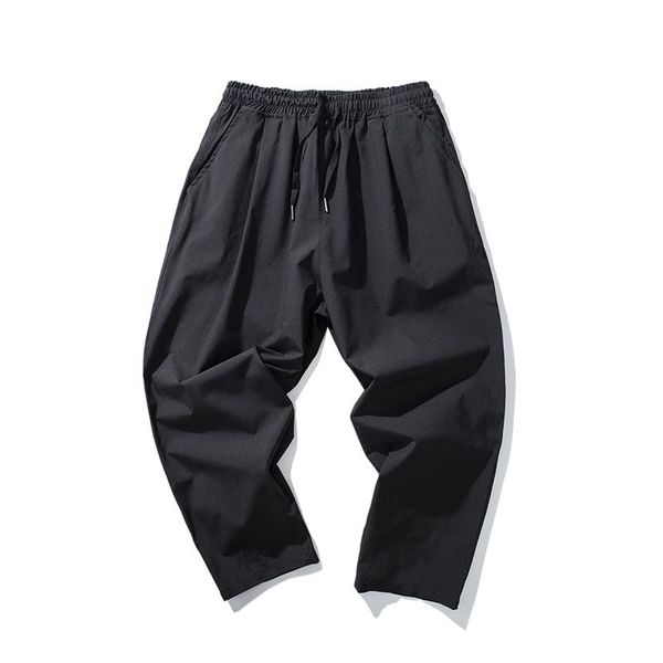 men's pants nine-minute fashionable broad-legged straight cylinder loose summer thin japanese casual, Black
men's pants nine-minute fashionable broad-legged straight cylinder loose summer thin japanese casual, Black