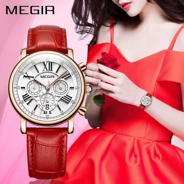 wristwatches megir fashion simple retro women's watch ladies trend white strap waterproof quartz three eyes chronograph 2058, Slivery;brown
wristwatches megir fashion simple retro women's watch ladies trend white strap waterproof quartz three eyes chronograph 2058, Slivery;brown