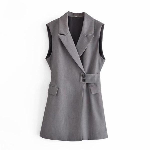 women's vests 2021 autumn products european american style street fashion temperament light mature suit vest, Black;white
women's vests 2021 autumn products european american style street fashion temperament light mature suit vest, Black;white