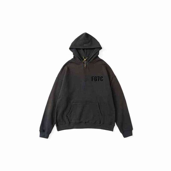 men's women's hoodies half zippers, street clothes, loose, thick, essentials series, Black
men's women's hoodies half zippers, street clothes, loose, thick, essentials series, Black