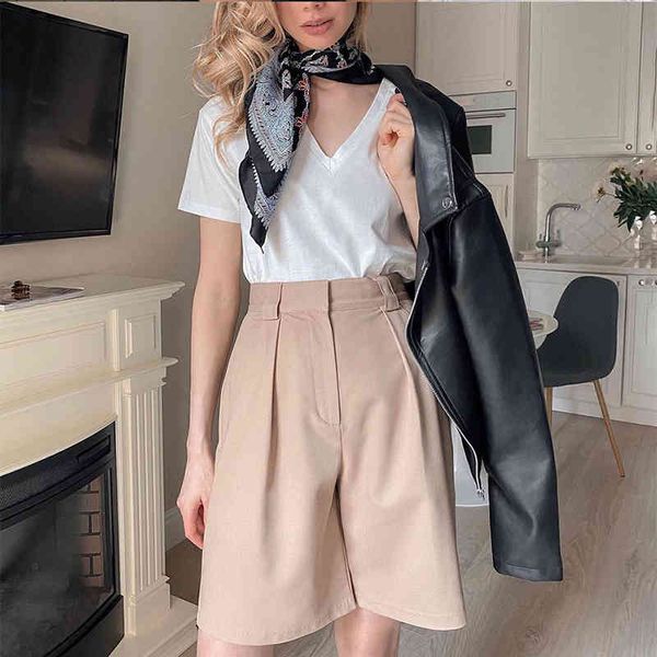 shorts female high waist casual bottoms loose classic knee-length office ladies wide leg summer solid women's short pants 210524, White;black
shorts female high waist casual bottoms loose classic knee-length office ladies wide leg summer solid women's short pants 210524, White;black