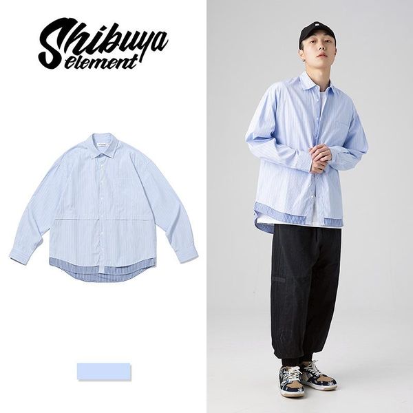 men's casual shirts simple splicing vertical stripe shirt fashion brand street loose fake two texture yuppie, White;black
men's casual shirts simple splicing vertical stripe shirt fashion brand street loose fake two texture yuppie, White;black
