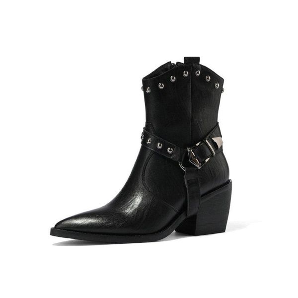 boots 2021 lace up zipper pu leather short pointed toe women shoes autumn winter square heel ankle big size 34-43, Black
boots 2021 lace up zipper pu leather short pointed toe women shoes autumn winter square heel ankle big size 34-43, Black