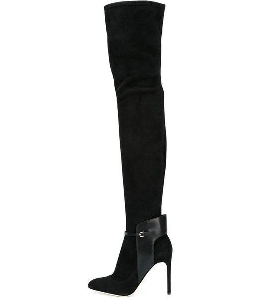 boots fashion black suede ankle belt buckle thin heels thigh pointed toe woman banquet patchwork over the knee
boots fashion black suede ankle belt buckle thin heels thigh pointed toe woman banquet patchwork over the knee