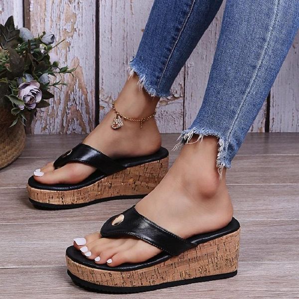 slippers summer outdoor women's wedges slip-on shoes woman flat peep toe breathable soft platform leather sandals, Black
slippers summer outdoor women's wedges slip-on shoes woman flat peep toe breathable soft platform leather sandals, Black