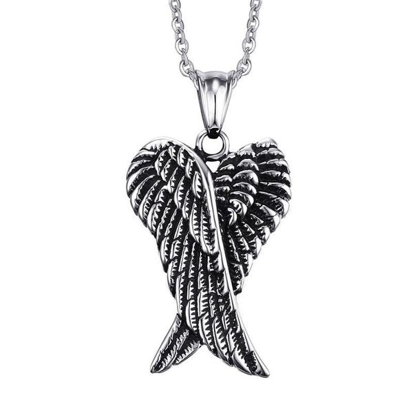 pendant necklaces potcet stainless steel angel wing titanium necklace geometric retro fashion hip hop party jewelry, Silver
pendant necklaces potcet stainless steel angel wing titanium necklace geometric retro fashion hip hop party jewelry, Silver