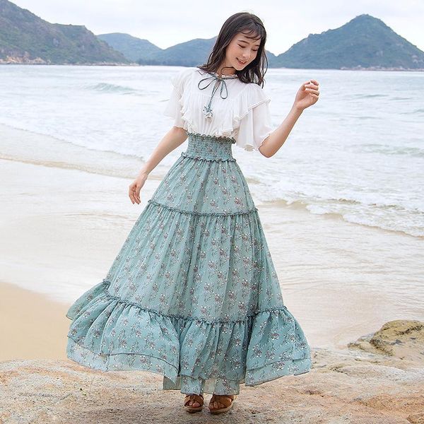 casual dresses boshow 2021 bohemian women long maxi short sleeve summer s-l ruffles chiffon big hem flower print, Black;gray
casual dresses boshow 2021 bohemian women long maxi short sleeve summer s-l ruffles chiffon big hem flower print, Black;gray