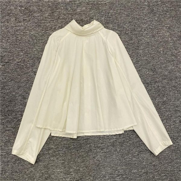 women shirt long sleeve loose single-breasted solid wild lady blouse women's blouses & shirts, White
women shirt long sleeve loose single-breasted solid wild lady blouse women's blouses & shirts, White