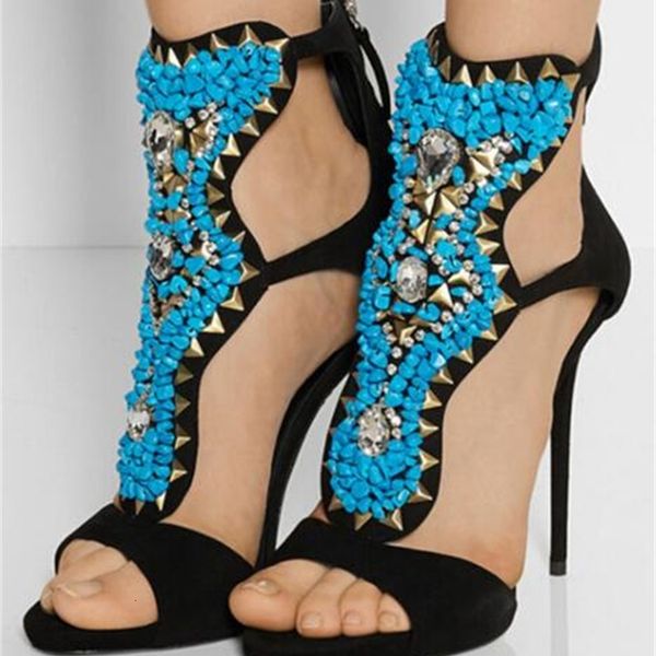 sandals spring fashion blue stones women open-toed sandals black suede leather clipping style ladies high heels with zipper back in shoes 4p
sandals spring fashion blue stones women open-toed sandals black suede leather clipping style ladies high heels with zipper back in shoes 4p
