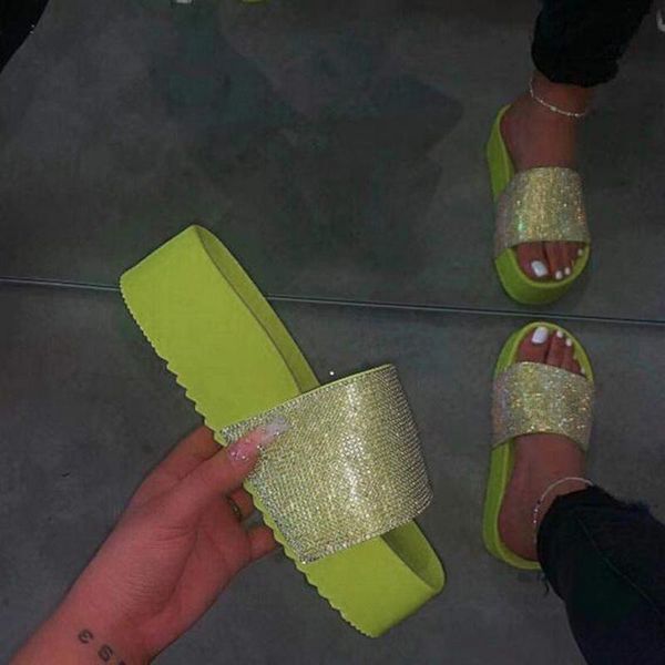 slippers outdoor fashion ladies sandals waterproof platform thick bottom rhinestone candy-colored beach, Black
slippers outdoor fashion ladies sandals waterproof platform thick bottom rhinestone candy-colored beach, Black