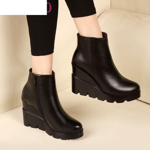 boots 2021 autumn winter soft leather platform high heels girl wedges ankle boots shoes for woman fashion women size 34-40 i385, Black
boots 2021 autumn winter soft leather platform high heels girl wedges ankle boots shoes for woman fashion women size 34-40 i385, Black