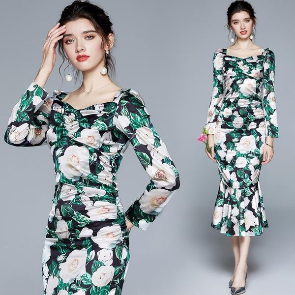 casual dresses elegant vintage women floral slim tunic trumpet dress office lady long sleeve package hip party clothing, Black;gray
casual dresses elegant vintage women floral slim tunic trumpet dress office lady long sleeve package hip party clothing, Black;gray