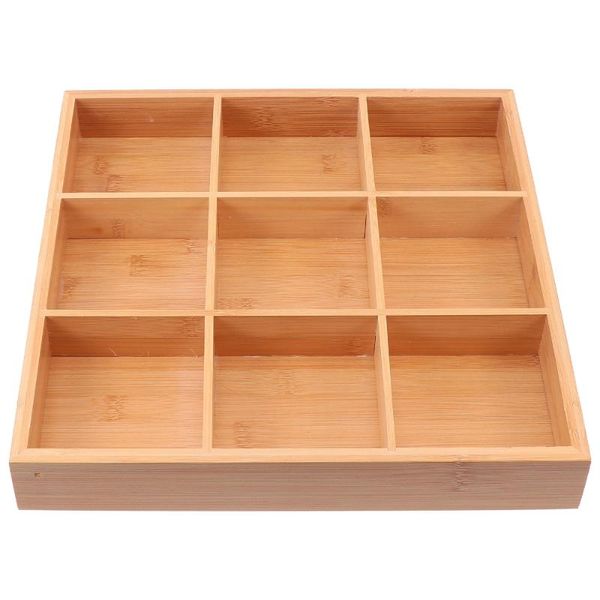storage baskets 1pc bamboo serving tray practical divided platter chic nine-grid vegetable
storage baskets 1pc bamboo serving tray practical divided platter chic nine-grid vegetable