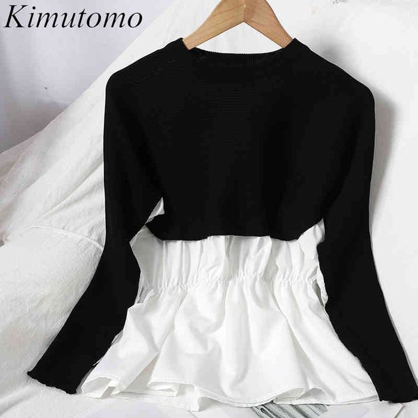 kimutomo women fake two piece knitted sweater spring autumn panelled patchwork female o-neck knitwear pullover fashion 210521, White;black
kimutomo women fake two piece knitted sweater spring autumn panelled patchwork female o-neck knitwear pullover fashion 210521, White;black