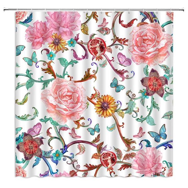 watercolor butterfly flower shower curtain plant vine rose pomegranate fruit starfish flower green leaf branch,70x70 inch
watercolor butterfly flower shower curtain plant vine rose pomegranate fruit starfish flower green leaf branch,70x70 inch