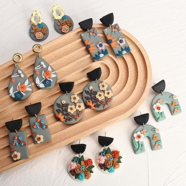 amorcome unique design polymer clay earrings women fashion geometric jewelry brincos gift dangle & chandelier, Silver
amorcome unique design polymer clay earrings women fashion geometric jewelry brincos gift dangle & chandelier, Silver