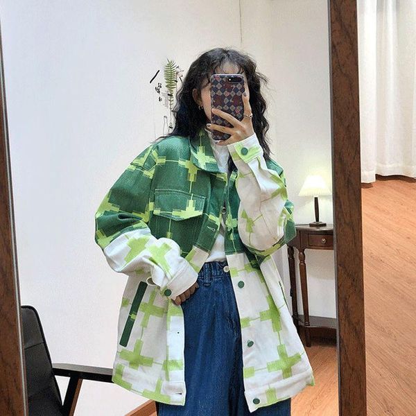 women's jackets vintage cargo jacket women color matching 2021 autumn korean fashion personality street casual loose all-match, Black;brown
women's jackets vintage cargo jacket women color matching 2021 autumn korean fashion personality street casual loose all-match, Black;brown
