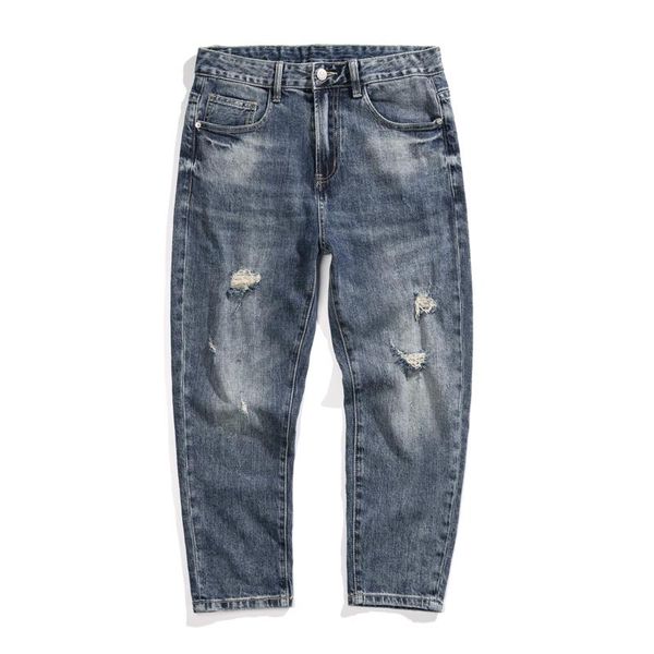 men's jeans mens ripped blue stretch distressed broken hole streetwear cropped pants denim baggy leg ankle-length hombre
men's jeans mens ripped blue stretch distressed broken hole streetwear cropped pants denim baggy leg ankle-length hombre