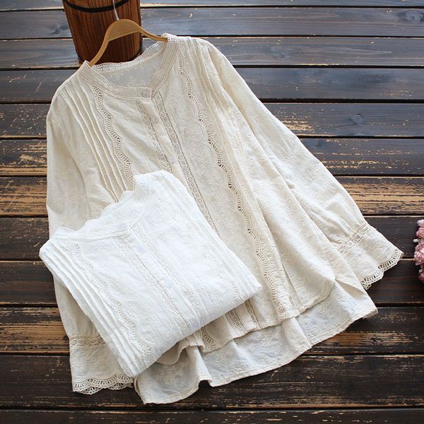 women's blouses & shirts lamtrip lolita embroidery stand collar single breasted lace patchwork long sleeve sweet shirt fairy blous, White
women's blouses & shirts lamtrip lolita embroidery stand collar single breasted lace patchwork long sleeve sweet shirt fairy blous, White