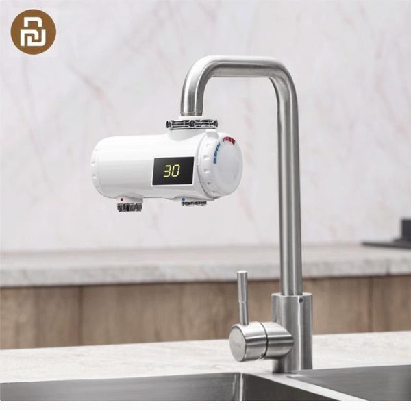 

smart home control xiaoda instant heating faucet kitchen electric water heater 30-50 Â°c temperature cold warm adjustable waterproof