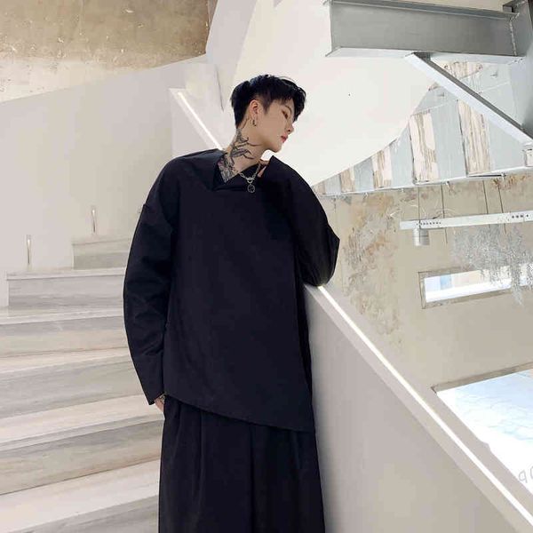 men with long sleeves asymmetrical loose casual pullover japanese male shirt streetwear hip hop couple shirts stage show costumes 6wj0, White;black
men with long sleeves asymmetrical loose casual pullover japanese male shirt streetwear hip hop couple shirts stage show costumes 6wj0, White;black
