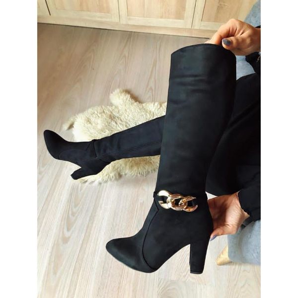 boots black suede buckled season the insides of shaggy modern design wedge high heel chain buckle detail women's shoes fashion
boots black suede buckled season the insides of shaggy modern design wedge high heel chain buckle detail women's shoes fashion