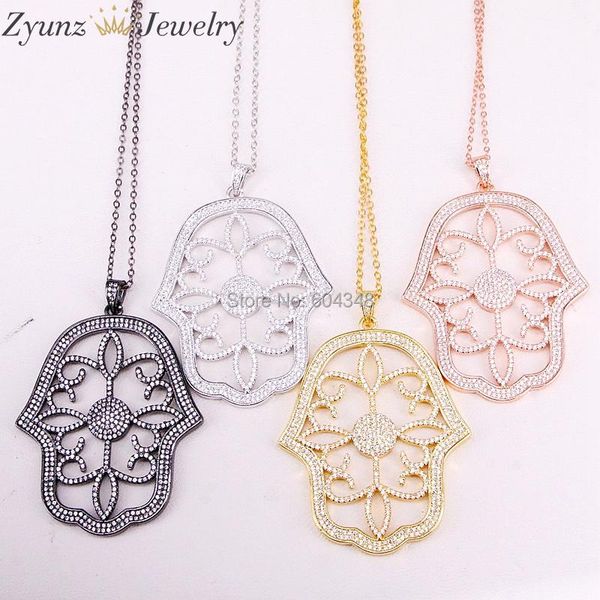 pendant necklaces 5 strands zyz314-4063 fashion jewelry micro pave cz cubic zirconia hamsa hand womens mens' birthday gift, Silver
pendant necklaces 5 strands zyz314-4063 fashion jewelry micro pave cz cubic zirconia hamsa hand womens mens' birthday gift, Silver