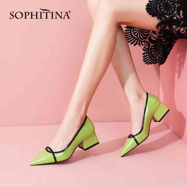 sophitina pumps womna patchwork green narrow band shallow pointed toe high square heel offcie lady shoes pb37 210513, Black
sophitina pumps womna patchwork green narrow band shallow pointed toe high square heel offcie lady shoes pb37 210513, Black
