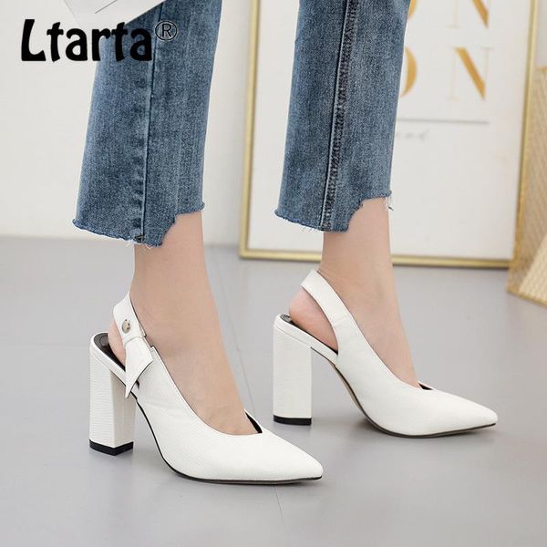 summer fashion white pointed women's shoes thick heel shallow mouth patent leather high women sandals cwf, Black
summer fashion white pointed women's shoes thick heel shallow mouth patent leather high women sandals cwf, Black