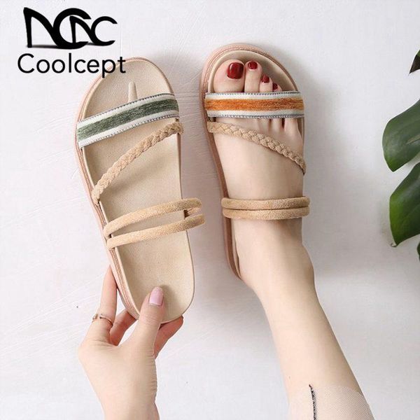 coolcept women sandals summer fashion open toe strap two way to wear casual beach slippers flat non-slip size 35-40, Black
coolcept women sandals summer fashion open toe strap two way to wear casual beach slippers flat non-slip size 35-40, Black