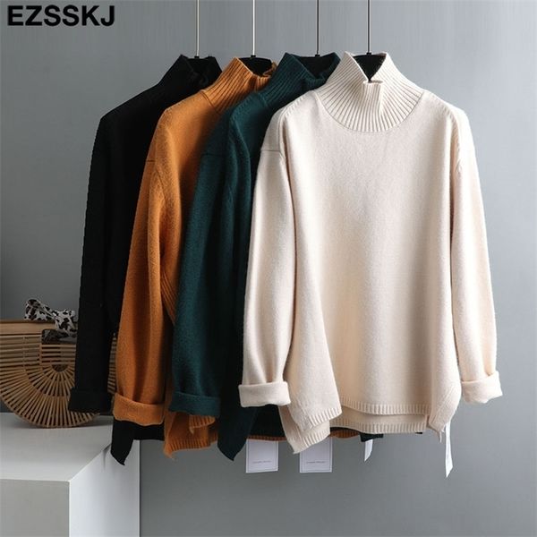 autumn winter splitside oversize thick sweater pullovers women loose cashmere turtleneck big size sweater pullover female 210917, White;black
autumn winter splitside oversize thick sweater pullovers women loose cashmere turtleneck big size sweater pullover female 210917, White;black