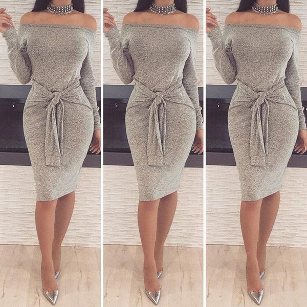 casual dresses women low-cut dress off shoulder vestidos elegant evening party vintage with slash neck club bandage, Black;gray
casual dresses women low-cut dress off shoulder vestidos elegant evening party vintage with slash neck club bandage, Black;gray
