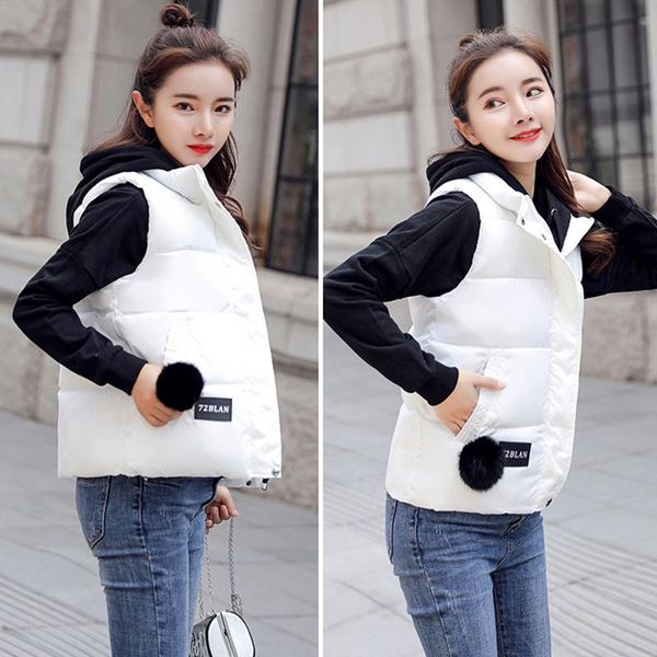 women's vests 2021 autumn winter women vest sleeveless cotton coats warm female hooded jackets fashion korean style plus size thickpadd, Black;white
women's vests 2021 autumn winter women vest sleeveless cotton coats warm female hooded jackets fashion korean style plus size thickpadd, Black;white