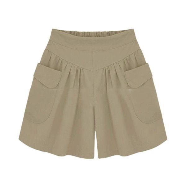 women's shorts casual women summer elastic waist loose black navy soft cotton femme pockets wide leg street exercise folds, White;black
women's shorts casual women summer elastic waist loose black navy soft cotton femme pockets wide leg street exercise folds, White;black