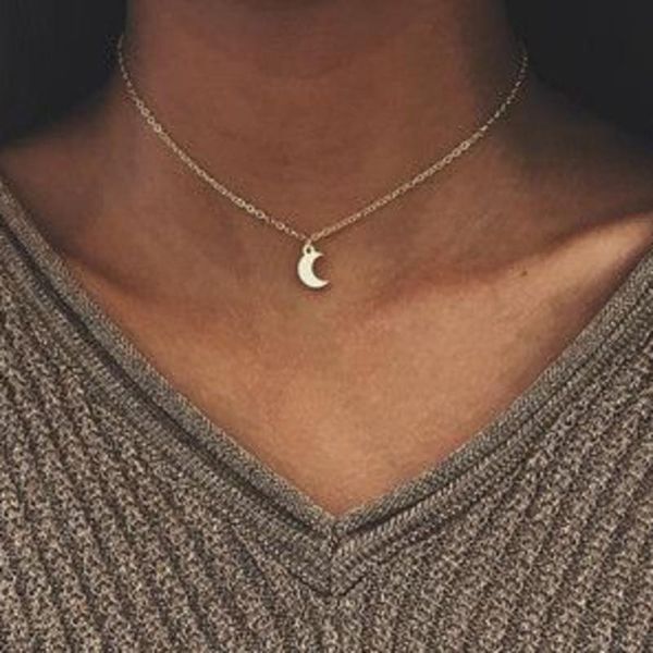 pendant necklaces moon short clavicle chain necklace for women men retro gold color charm jewelry accessories, Silver
pendant necklaces moon short clavicle chain necklace for women men retro gold color charm jewelry accessories, Silver