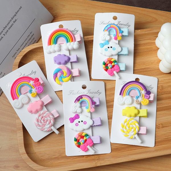 3pcs/set girls cute rainbow clouds lollipop hairpins children sweet hair clips barrette ornament accessories, Slivery;white
3pcs/set girls cute rainbow clouds lollipop hairpins children sweet hair clips barrette ornament accessories, Slivery;white