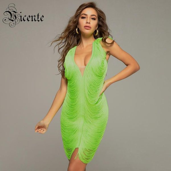 casual dresses vc all chic neon green mini dress tassels design v neck celebrity party club bandasge, Black;gray
casual dresses vc all chic neon green mini dress tassels design v neck celebrity party club bandasge, Black;gray
