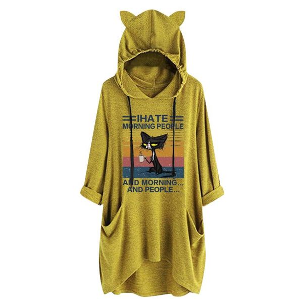 women's hoodies & sweatshirts womens ear hat oversized long mid-length blouse mid-sleeve cute cartoon printed hooded loose blusas molet, Black
women's hoodies & sweatshirts womens ear hat oversized long mid-length blouse mid-sleeve cute cartoon printed hooded loose blusas molet, Black