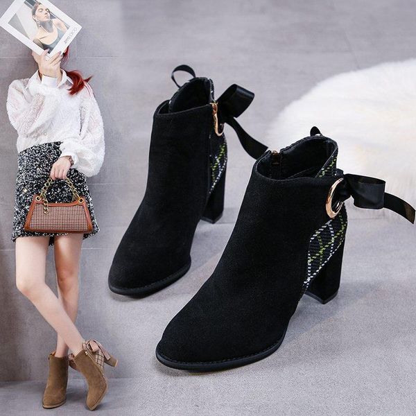 boots ankle women flock pointed toe platform high heels buckle shoes thick heel short boot ladies casual footwear botas mujer, Black
boots ankle women flock pointed toe platform high heels buckle shoes thick heel short boot ladies casual footwear botas mujer, Black