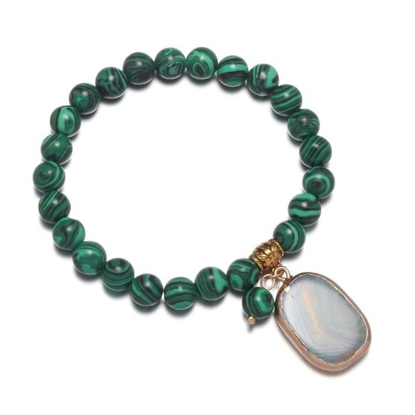 beaded, strands exquisite bracelet bangle natural stone malachite round beads with agate pendant bracelets for women charm jewelry gifts, Black
beaded, strands exquisite bracelet bangle natural stone malachite round beads with agate pendant bracelets for women charm jewelry gifts, Black