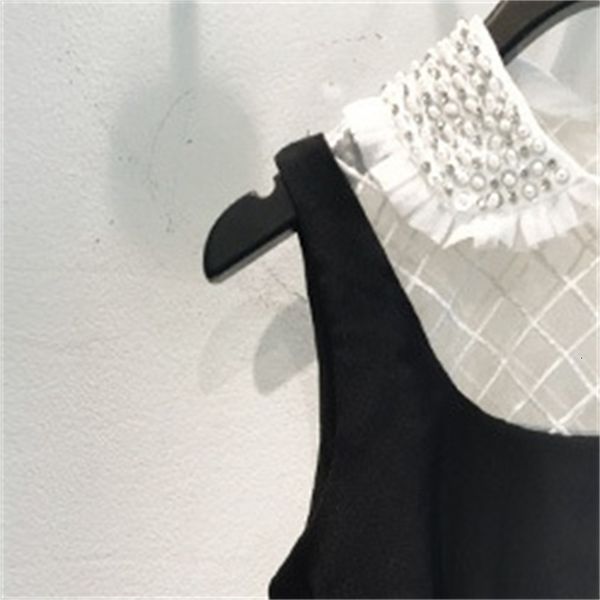 dress 2021 autumn and winter sleeveless slim elegant women d8qo, Black;gray 
dress 2021 autumn and winter sleeveless slim elegant women d8qo, Black;gray