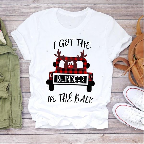 women christmas t shirts printing plaid truck funny girl 90s holiday print lady tshirt ladies graphic female tee shirt, White
women christmas t shirts printing plaid truck funny girl 90s holiday print lady tshirt ladies graphic female tee shirt, White