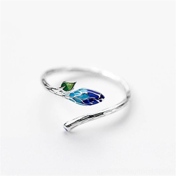 8o8 s925 silver blue flower korean fashion fresh ringear fashion blue lotus classic opening band rings female
8o8 s925 silver blue flower korean fashion fresh ringear fashion blue lotus classic opening band rings female