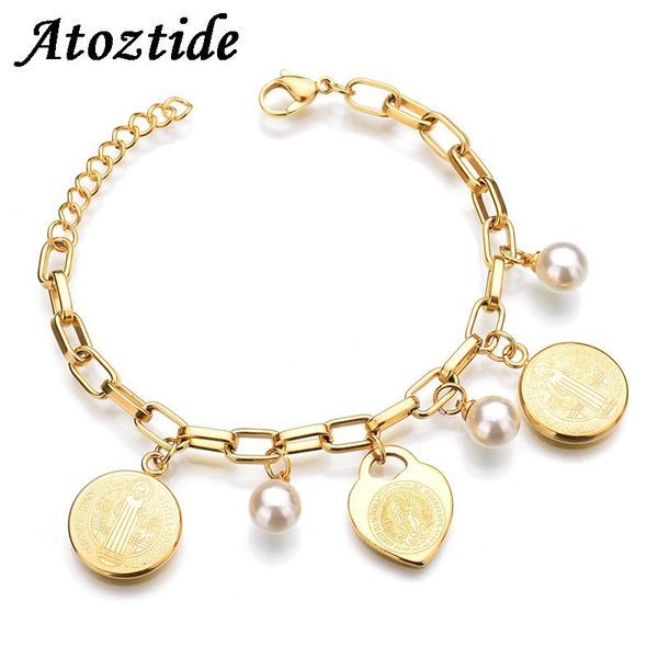 charm bracelets atoztide religious beads heart virgin mary bracelet stainless steel catholic for women jewelry gift mother, Golden;silver
charm bracelets atoztide religious beads heart virgin mary bracelet stainless steel catholic for women jewelry gift mother, Golden;silver